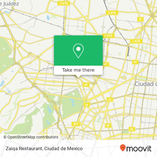 Mapa de Zaiqa Restaurant, Avenida Thiers 238 Casa Blanca 11320 Miguel Hidalgo, Ciudad de México