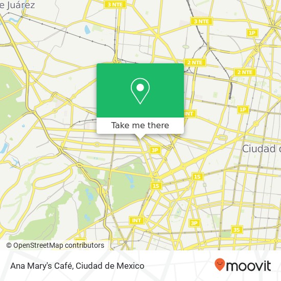 Mapa de Ana Mary's Café, Euclides Casa Blanca 11320 Miguel Hidalgo, Distrito Federal