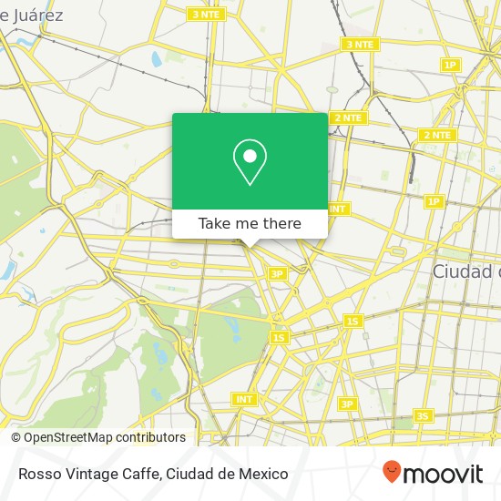 Mapa de Rosso Vintage Caffe, Avenida Thiers Casa Blanca 11320 Miguel Hidalgo, Ciudad de México