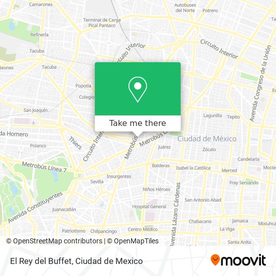 El Rey del Buffet map