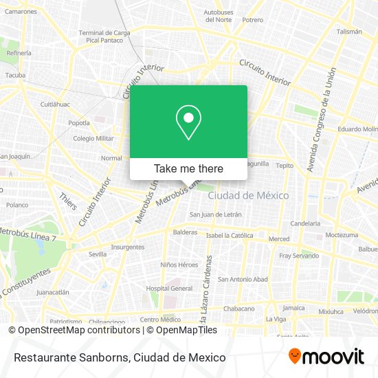 Restaurante Sanborns map