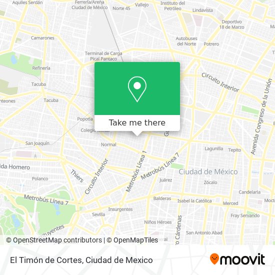 El Timón de Cortes map