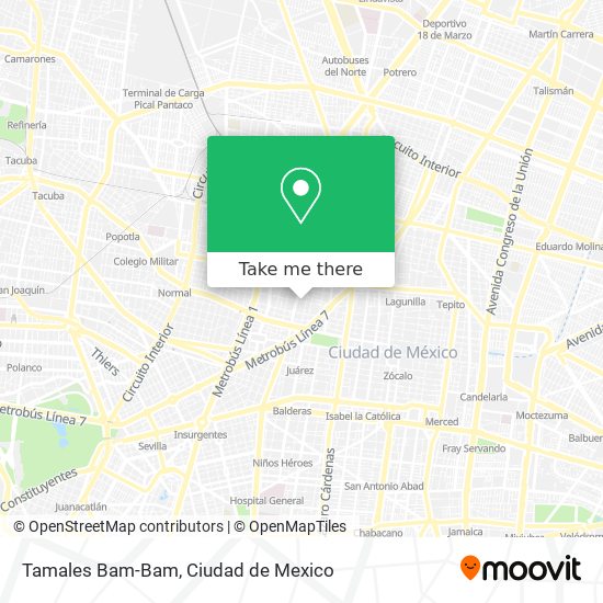 Tamales Bam-Bam map