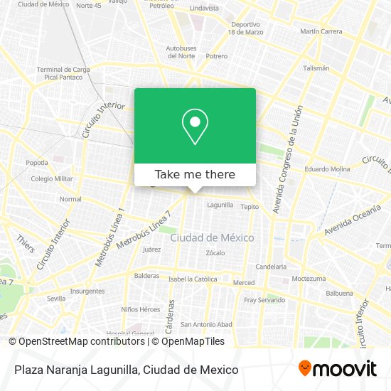 Mapa de Plaza Naranja Lagunilla