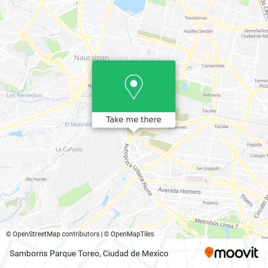 Samborns Parque Toreo map