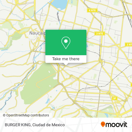 Mapa de BURGER KING