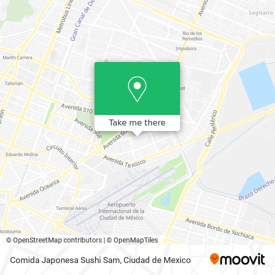 Comida Japonesa Sushi Sam map