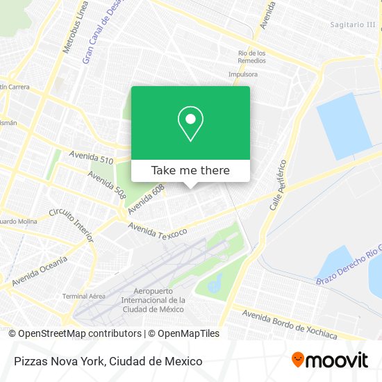 Pizzas Nova York map