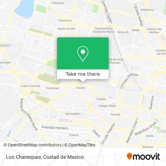 Los Chaneques map