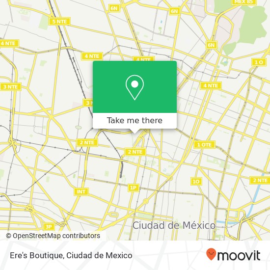 Mapa de Ere's Boutique, Calle Tilos Santa María Insurgentes 06430 Cuauhtémoc, Distrito Federal