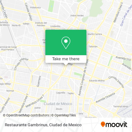 Mapa de Restaurante Gambrinus