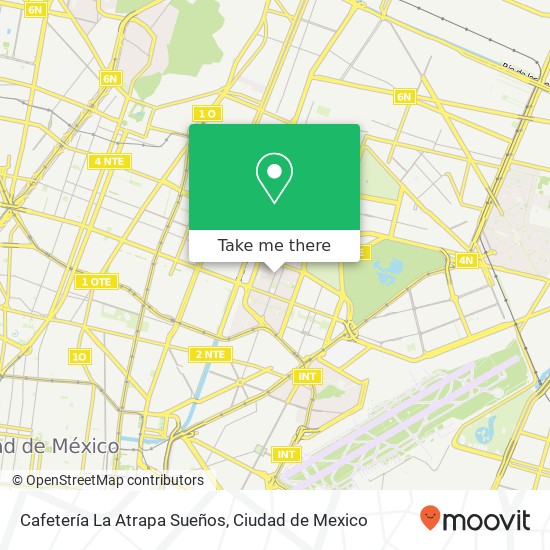 Mapa de Cafetería La Atrapa Sueños, Avenida 517 140 San Juan de Aragón 1ra Secc 07969 Gustavo a Madero, Ciudad de México