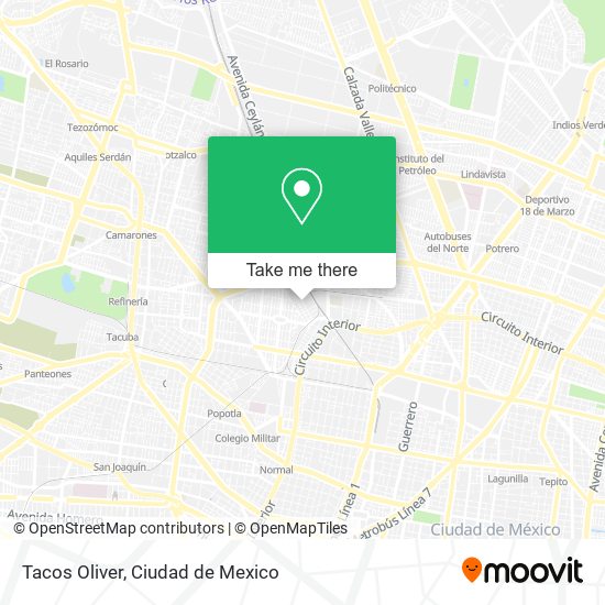 Mapa de Tacos Oliver