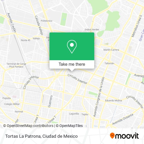 Mapa de Tortas La Patrona