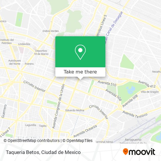 Taqueria Betos map