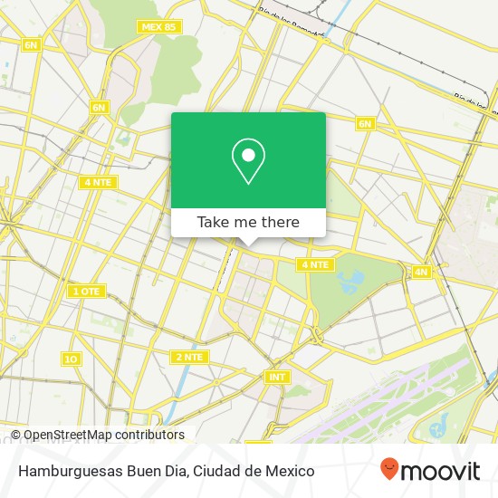 Mapa de Hamburguesas Buen Dia, Puerto Catania Ejidos San Juan de Aragón 1ra Secc 07940 Gustavo A Madero, Distrito Federal