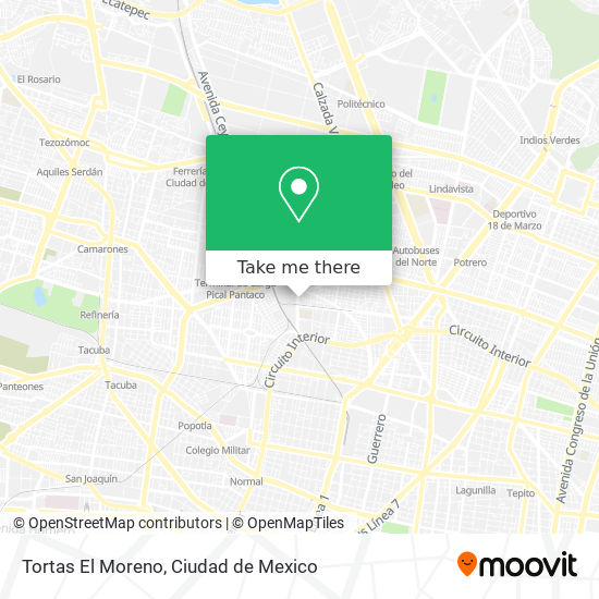 Tortas El Moreno map