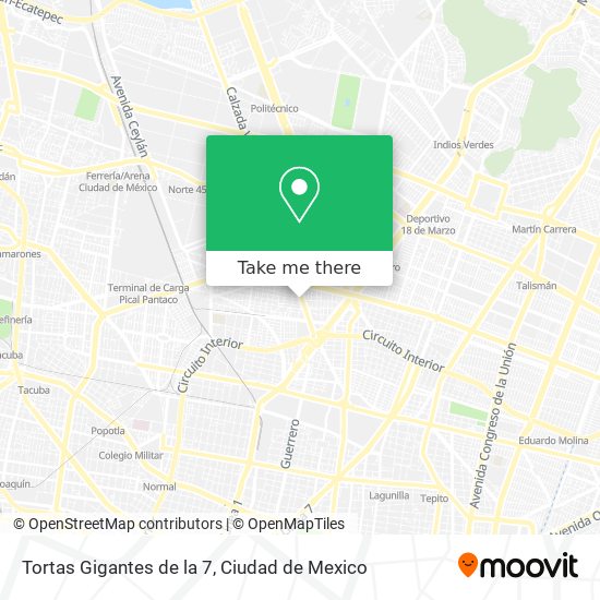 Mapa de Tortas Gigantes de la 7