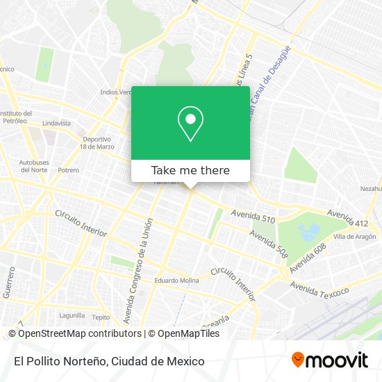 El Pollito Norteño map