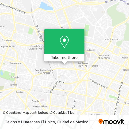 Caldos y Huaraches El Único map