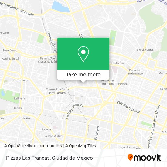 Pizzas Las Trancas map