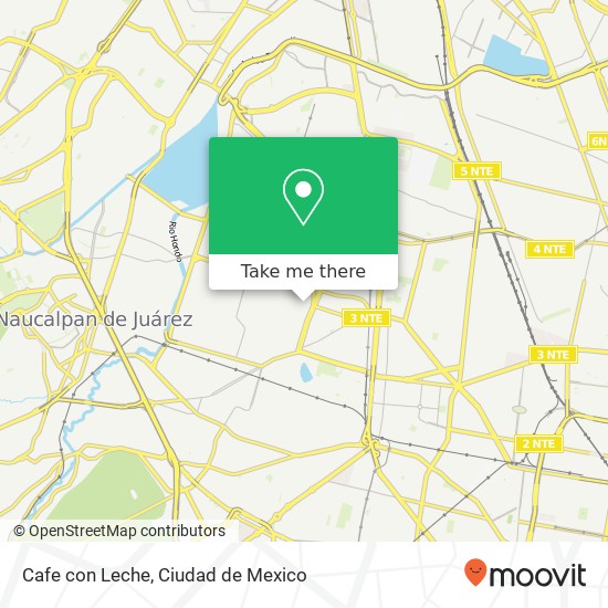 Mapa de Cafe con Leche, Campo Verde Nueva Ampl Petrolera Secc 35 02720 Azcapotzalco, Distrito Federal