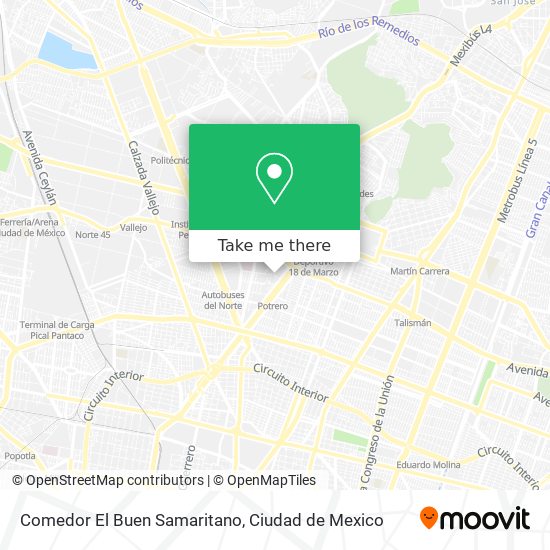 Comedor El Buen Samaritano map
