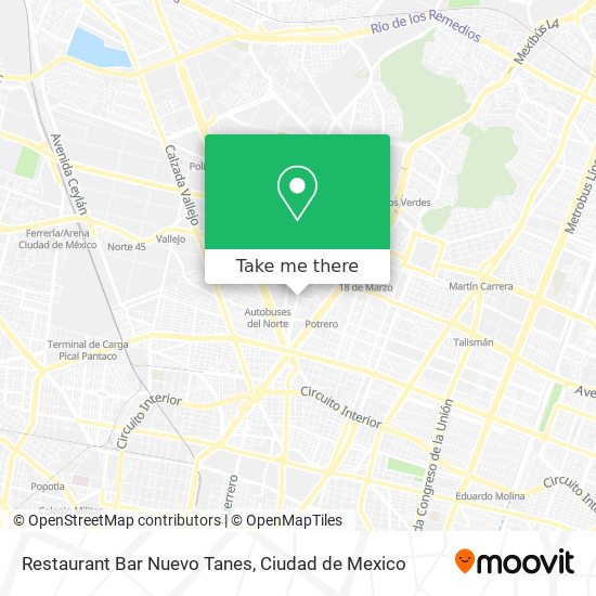 Mapa de Restaurant Bar Nuevo Tanes