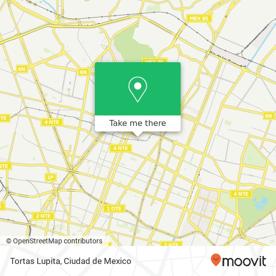 Mapa de Tortas Lupita, 5 de Febrero Aragón 07000 Gustavo A Madero, Distrito Federal