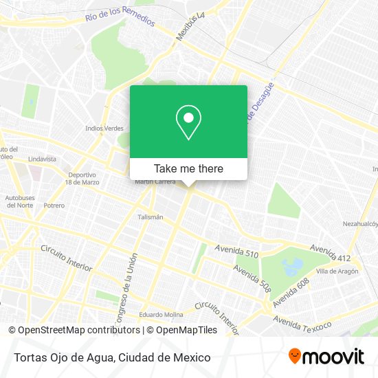 Tortas Ojo de Agua map