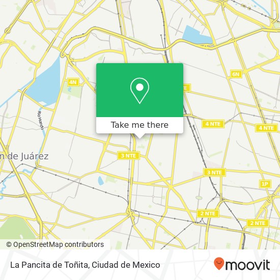 Mapa de La Pancita de Toñita, Porvenir Barrio San Simón 02169 Azcapotzalco, Distrito Federal