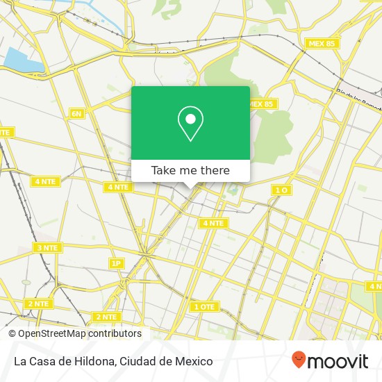 La Casa de Hildona, Montiel Lindavista 07300 Gustavo A Madero, Distrito Federal map