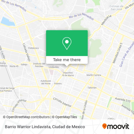 Barrio Warrior Lindavista map