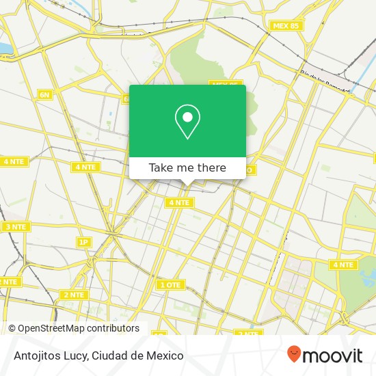 Mapa de Antojitos Lucy, Calzada de Guadalupe Tepeyac Insurgentes 07020 Gustavo A Madero, Distrito Federal