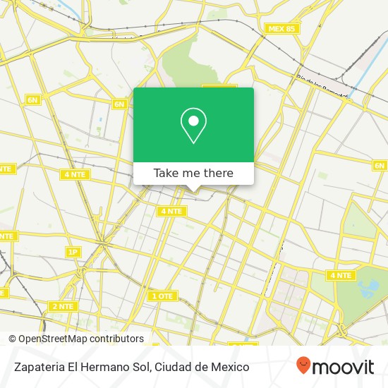 Zapateria El Hermano Sol, Paseo Zumárraga Aragón 07000 Gustavo A Madero, Distrito Federal map