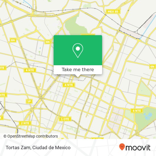 Tortas Zam, Paseo Zumárraga Aragón 07000 Gustavo A Madero, Distrito Federal map