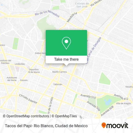 Tacos del Papi- Rio Blanco map