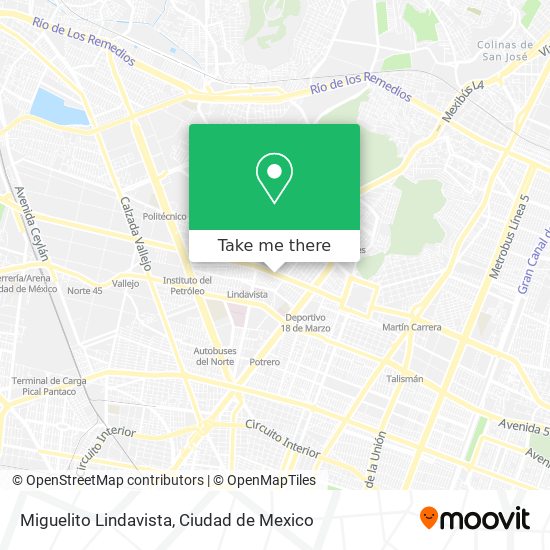 Mapa de Miguelito Lindavista