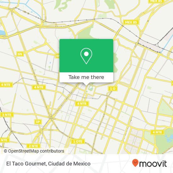 Mapa de El Taco Gourmet, Calzada de los Misterios Tepeyac Insurgentes 07020 Gustavo A Madero, Ciudad de México