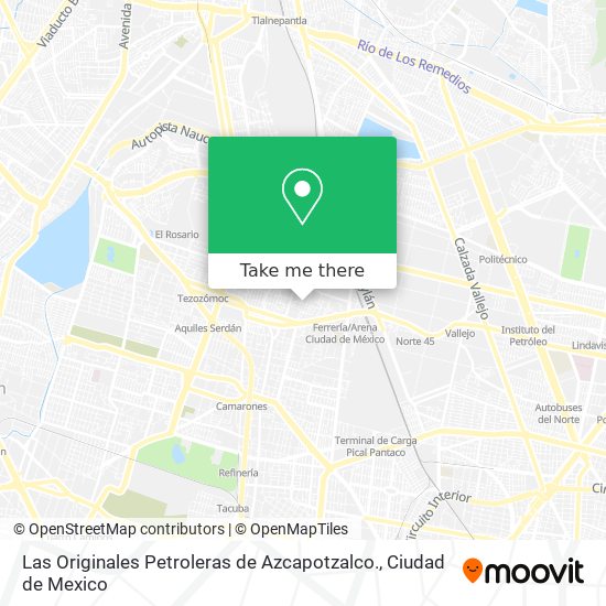 Las Originales Petroleras de Azcapotzalco. map