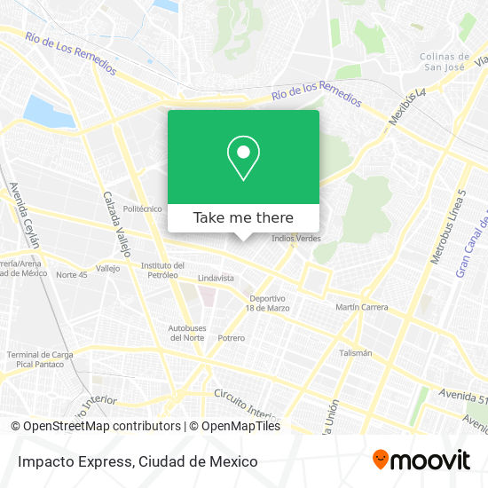 Impacto Express map