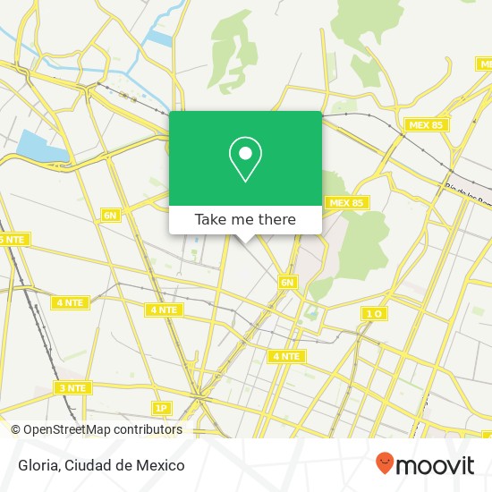 Mapa de Gloria, Avenida Neiva 927 Lindavista 07300 Gustavo a Madero, Ciudad de México