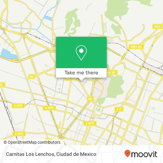 Carnitas Los Lenchos, Moyobamba Res Zacatenco 07369 Gustavo A Madero, Distrito Federal map
