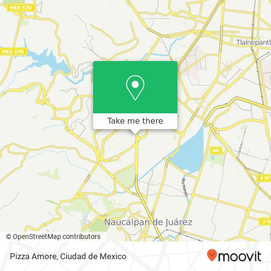 Mapa de Pizza Amore, Circuito Economistas 1 Ciudad Satélite 53100 Naucalpan de Juárez, Edomex