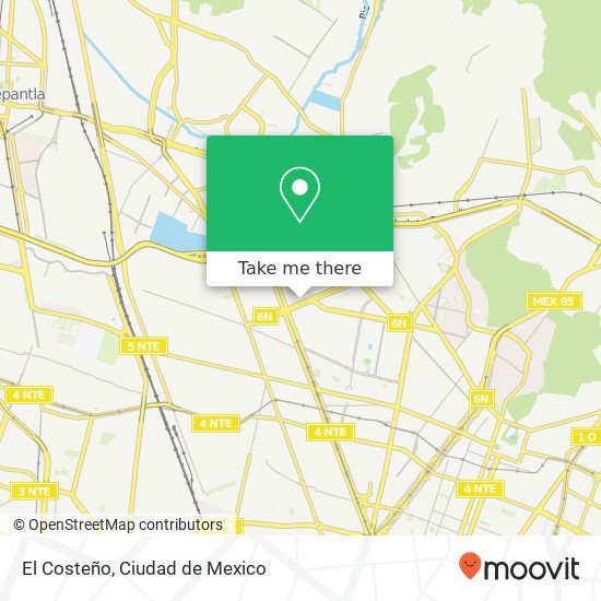 El Costeño, Avenida Central Nueva Industrial Vallejo Norte 07700 Gustavo A Madero, Distrito Federal map