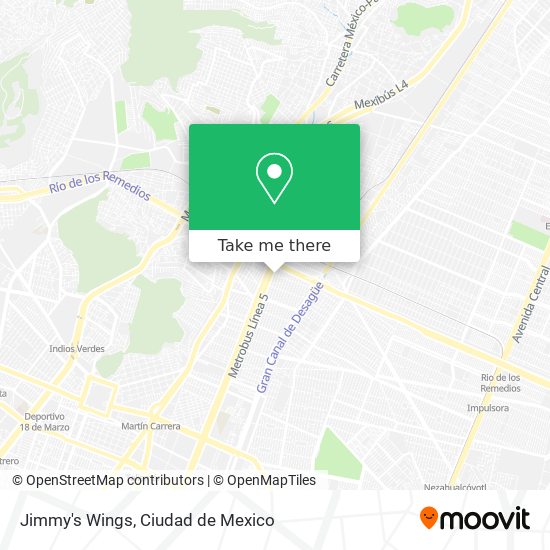 Jimmy's Wings map