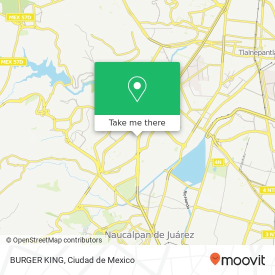 Mapa de BURGER KING, Ciudad Satélite 53100 Naucalpan de Juárez, México