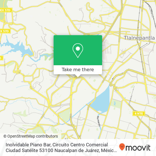 Mapa de Inolvidable Piano Bar, Circuito Centro Comercial Ciudad Satélite 53100 Naucalpan de Juárez, México