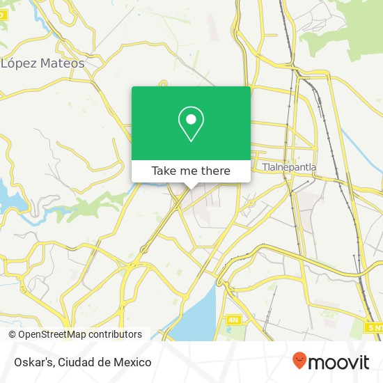 Oskar's, Calle Viveros de la Hacienda Viveros del Valle 54060 Tlalnepantla de Baz, México map