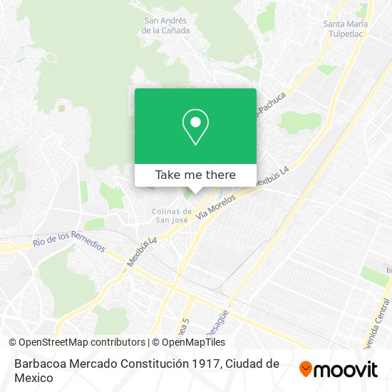 Mapa de Barbacoa Mercado Constitución 1917